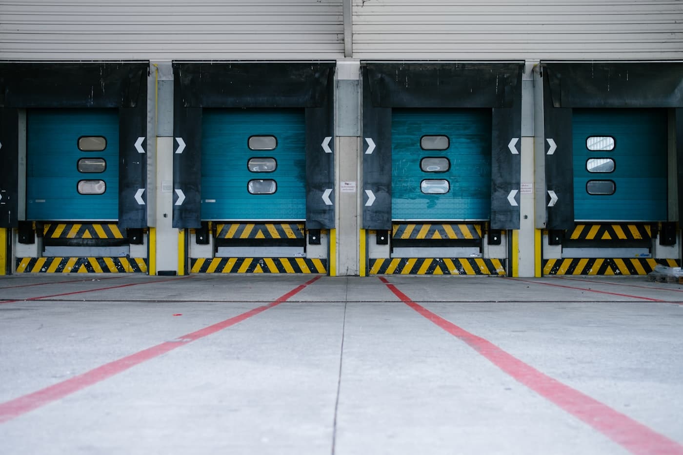 Aluminium rolling shutter on light commercial building