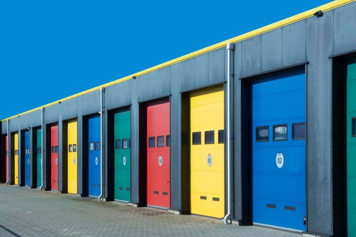 Slide hung barn-style sliding door on agricultural building